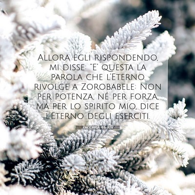 Zaccaria 4:6 RIV Immagine del Versetto della Bibbia