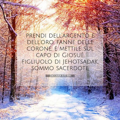 Zaccaria 6:11 RIV Immagine del Versetto della Bibbia