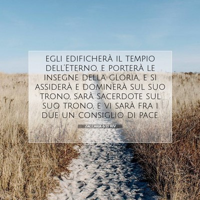 Zaccaria 6:13 RIV Immagine del Versetto della Bibbia