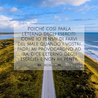 Zaccaria 8:14 RIV Immagine del Versetto della Bibbia