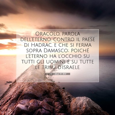 Zaccaria 9:1 RIV Immagine del Versetto della Bibbia