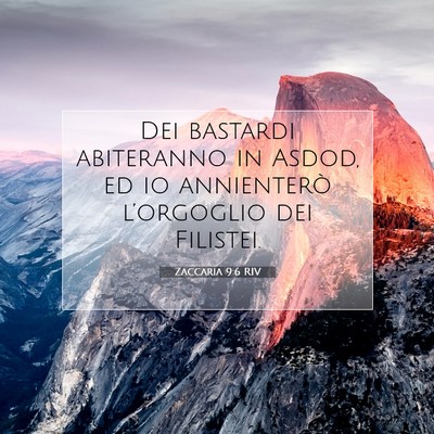 Zaccaria 9:6 RIV Immagine del Versetto della Bibbia