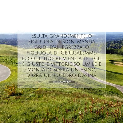 Zaccaria 9:9 RIV Immagine del Versetto della Bibbia