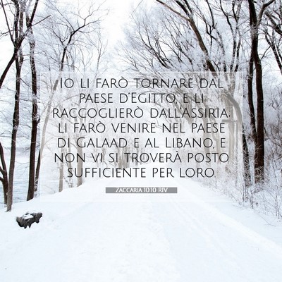 Zaccaria 10:10 RIV Immagine del Versetto della Bibbia