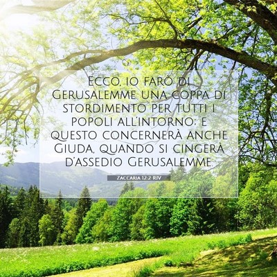 Zaccaria 12:2 RIV Immagine del Versetto della Bibbia