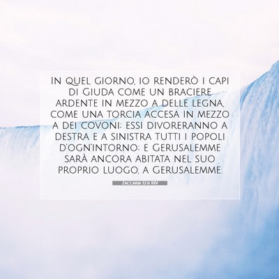 Zaccaria 12:6 RIV Immagine del Versetto della Bibbia