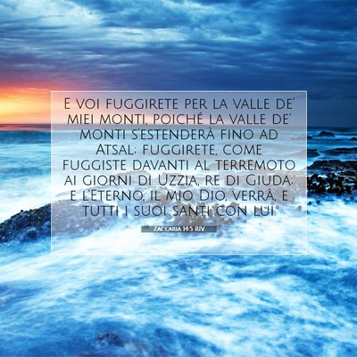 Zaccaria 14:5 RIV Immagine del Versetto della Bibbia