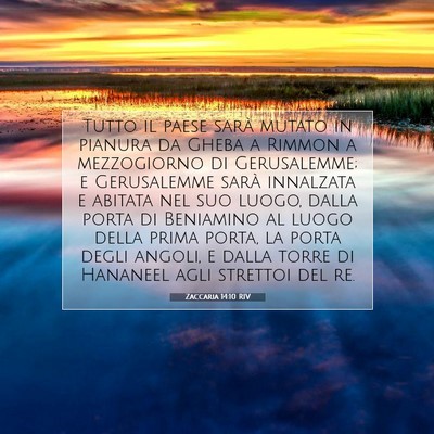 Zaccaria 14:10 RIV Immagine del Versetto della Bibbia