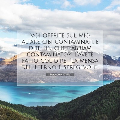 Malachia 1:7 Versetto della Bibbia Spiegato