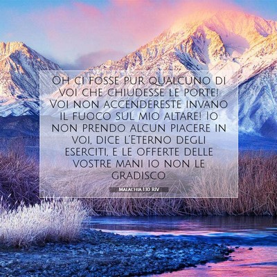 Malachia 1:10 Versetto della Bibbia Spiegato