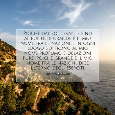 Malachia 1:11 Versetto della Bibbia Spiegato