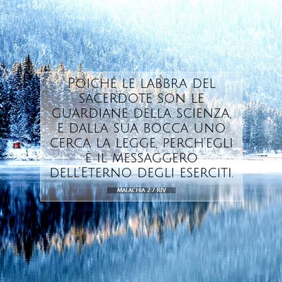 Malachia 2:7 RIV Immagine del Versetto della Bibbia