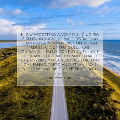 Malachia 3:5 RIV Immagine del Versetto della Bibbia