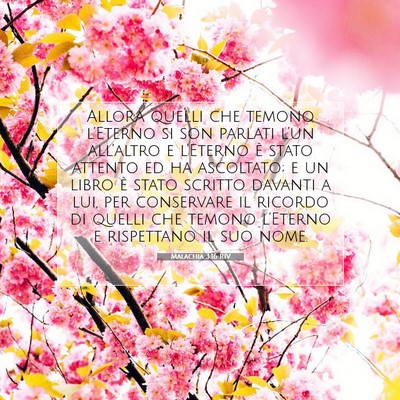 Malachia 3:16 RIV Immagine del Versetto della Bibbia