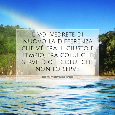Malachia 3:18 RIV Immagine del Versetto della Bibbia