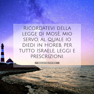 Malachia 4:4 RIV Immagine del Versetto della Bibbia