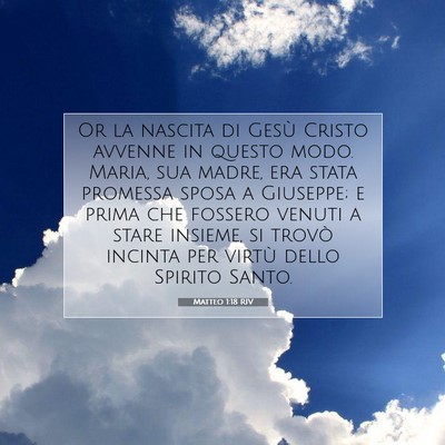 Matteo 1:18 Versetto della Bibbia Spiegato