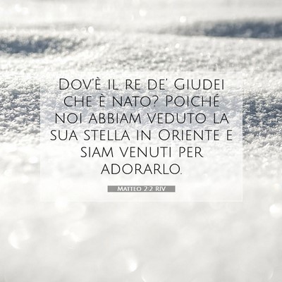 Matteo 2:2 RIV Immagine del Versetto della Bibbia