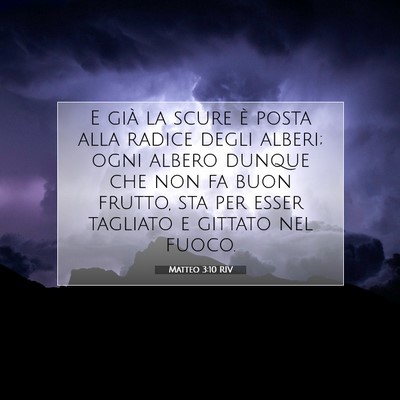 Matteo 3:10 RIV Immagine del Versetto della Bibbia