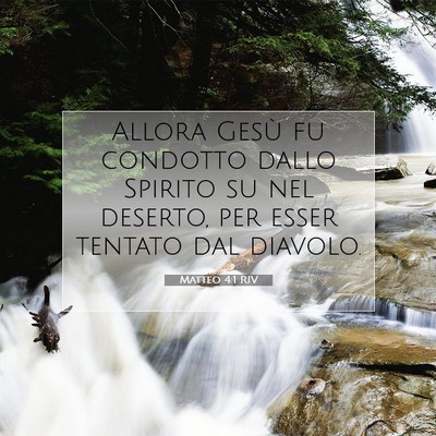 Matteo 4:1 RIV Immagine del Versetto della Bibbia