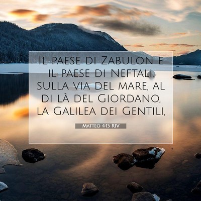 Matteo 4:15 Versetto della Bibbia Spiegato