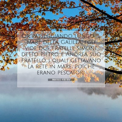 Matteo 4:18 RIV Immagine del Versetto della Bibbia
