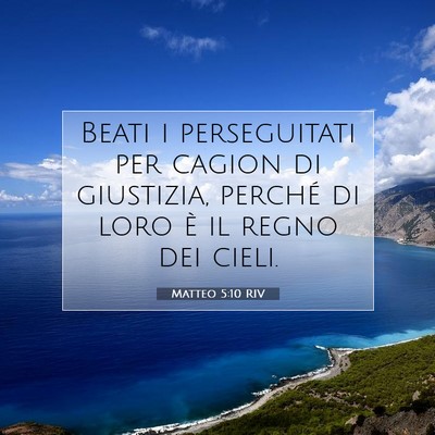 Matteo 5:10 RIV Immagine del Versetto della Bibbia