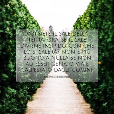 Matteo 5:13 Versetto della Bibbia Spiegato
