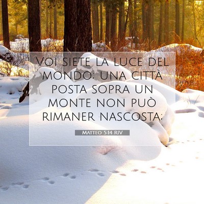 Matteo 5:14 Versetto della Bibbia Spiegato