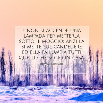 Matteo 5:15 Versetto della Bibbia Spiegato