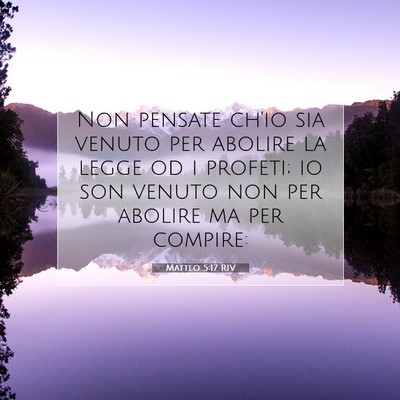 Matteo 5:17 RIV Immagine del Versetto della Bibbia