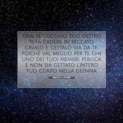 Matteo 5:29 RIV Immagine del Versetto della Bibbia