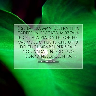 Matteo 5:30 Versetto della Bibbia Spiegato