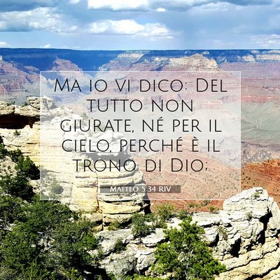 Matteo 5:34 Versetto della Bibbia Spiegato