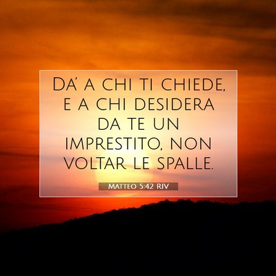Matteo 5:42 Versetto della Bibbia Spiegato