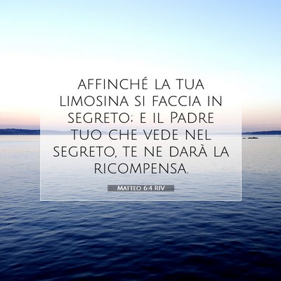 Matteo 6:4 Versetto della Bibbia Spiegato
