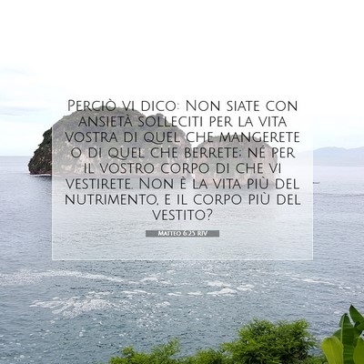 Matteo 6:25 Versetto della Bibbia Spiegato