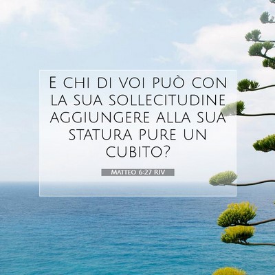 Matteo 6:27 RIV Immagine del Versetto della Bibbia