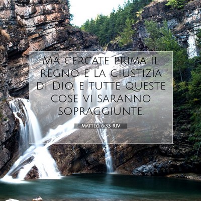 Matteo 6:33 RIV Immagine del Versetto della Bibbia