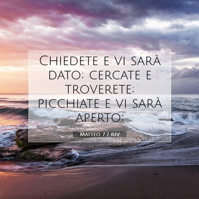 Matteo 7:7 Versetto della Bibbia Spiegato