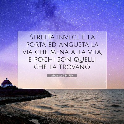 Matteo 7:14 Versetto della Bibbia Spiegato