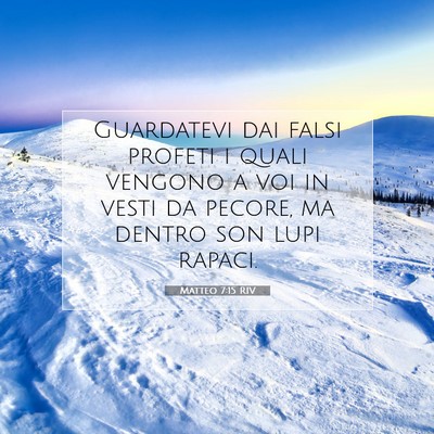 Matteo 7:15 RIV Immagine del Versetto della Bibbia