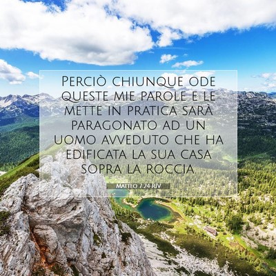 Matteo 7:24 RIV Immagine del Versetto della Bibbia