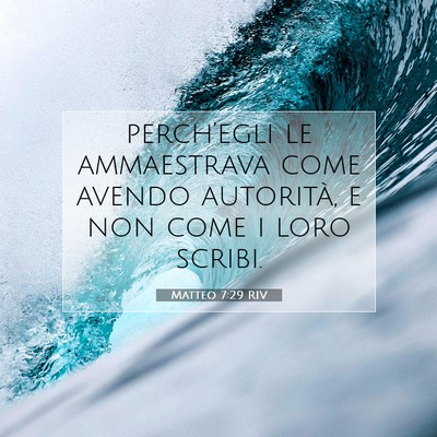 Matteo 7:29 Versetto della Bibbia Spiegato
