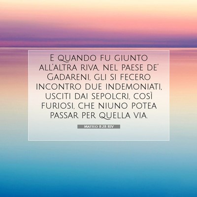 Matteo 8:28 Versetto della Bibbia Spiegato