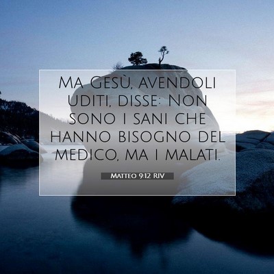 Matteo 9:12 Versetto della Bibbia Spiegato
