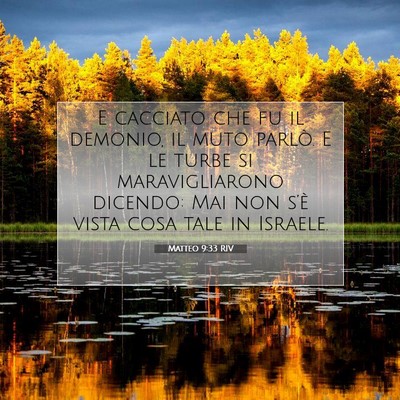 Matteo 9:33 Versetto della Bibbia Spiegato