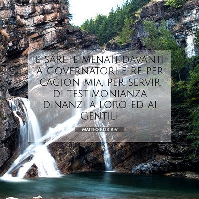 Matteo 10:18 RIV Immagine del Versetto della Bibbia