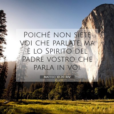 Matteo 10:20 RIV Immagine del Versetto della Bibbia