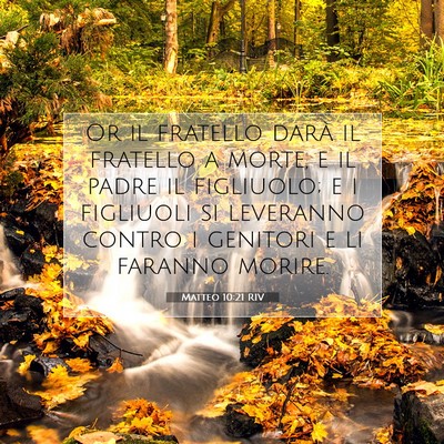 Matteo 10:21 RIV Immagine del Versetto della Bibbia